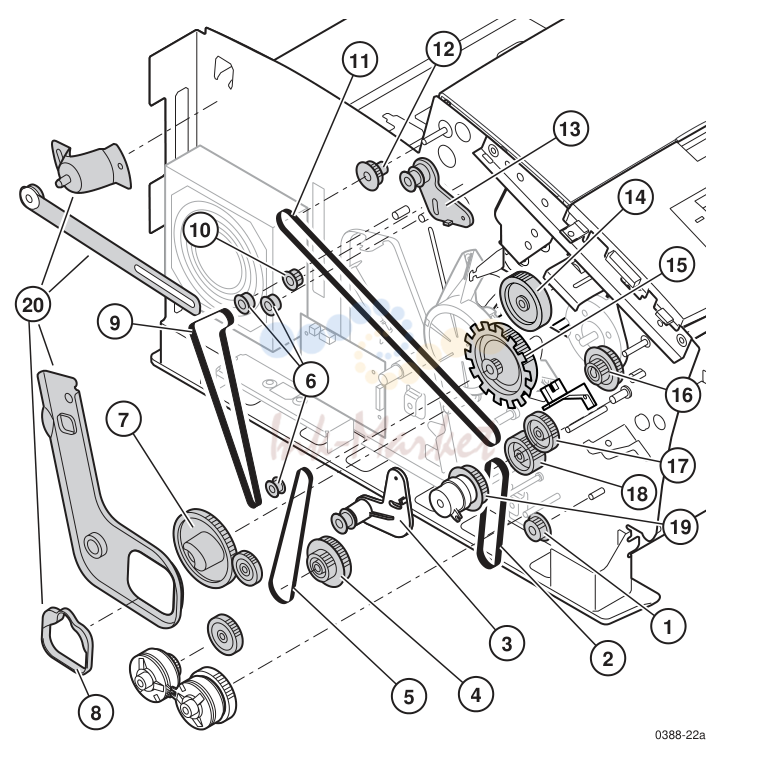 8. Figure A-7. Gear and Belt Parts