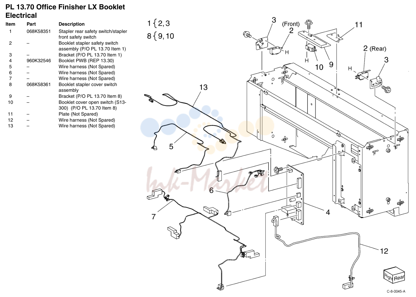Office Finisher LX Booklet Electrical