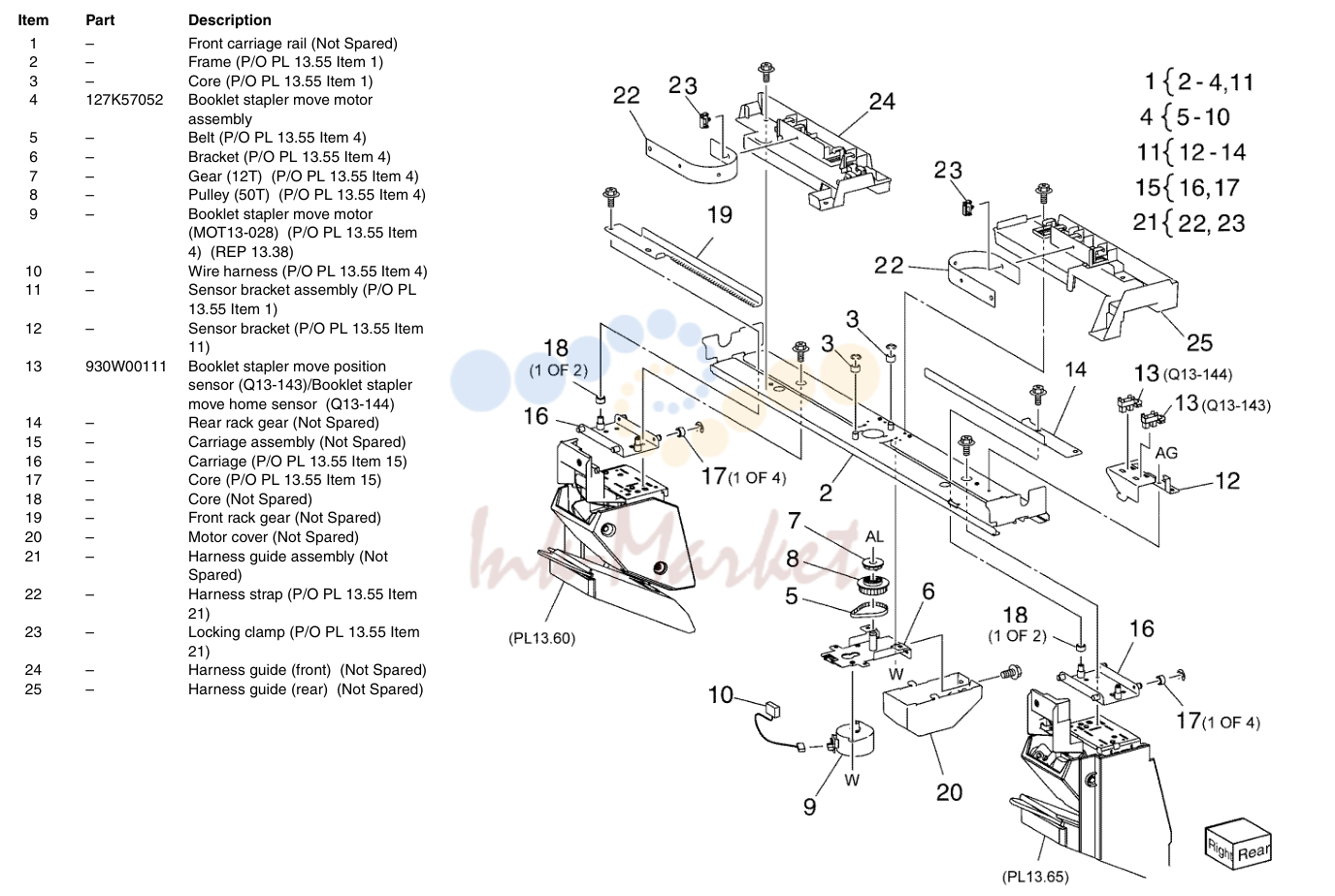 Office Finisher LX Booklet Stapler в сборе