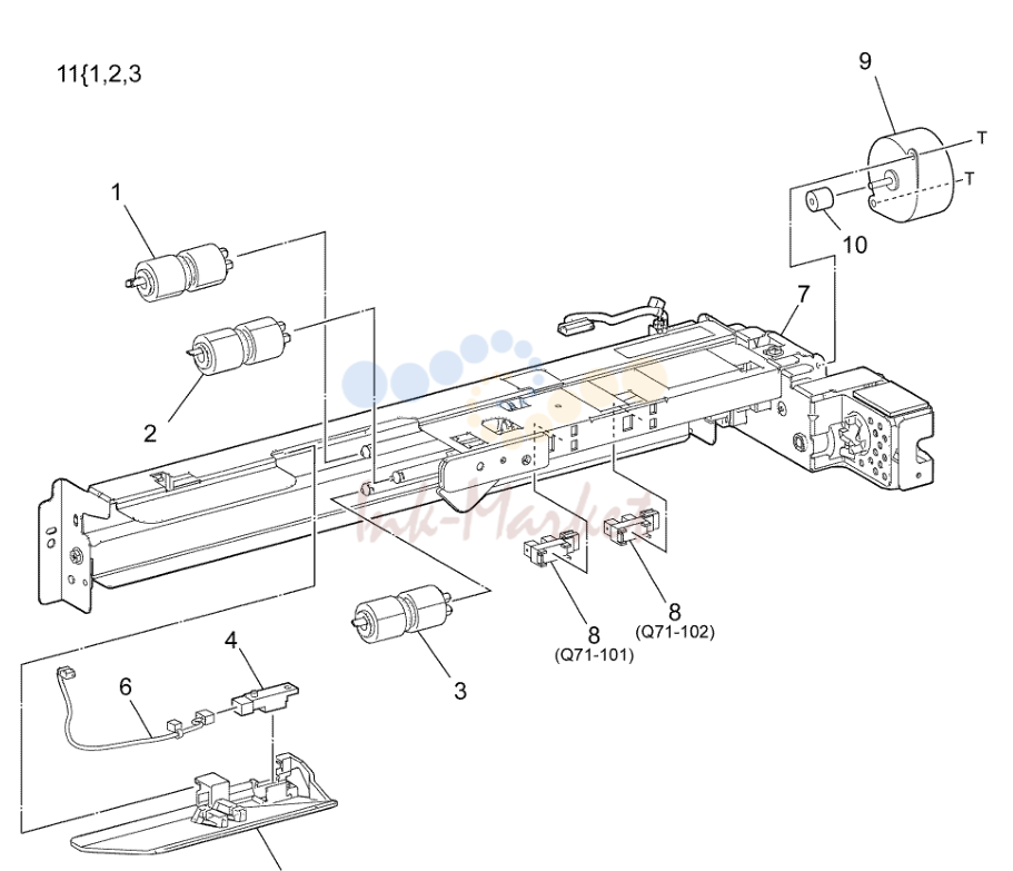 Tray 1 Feedhead в сборе