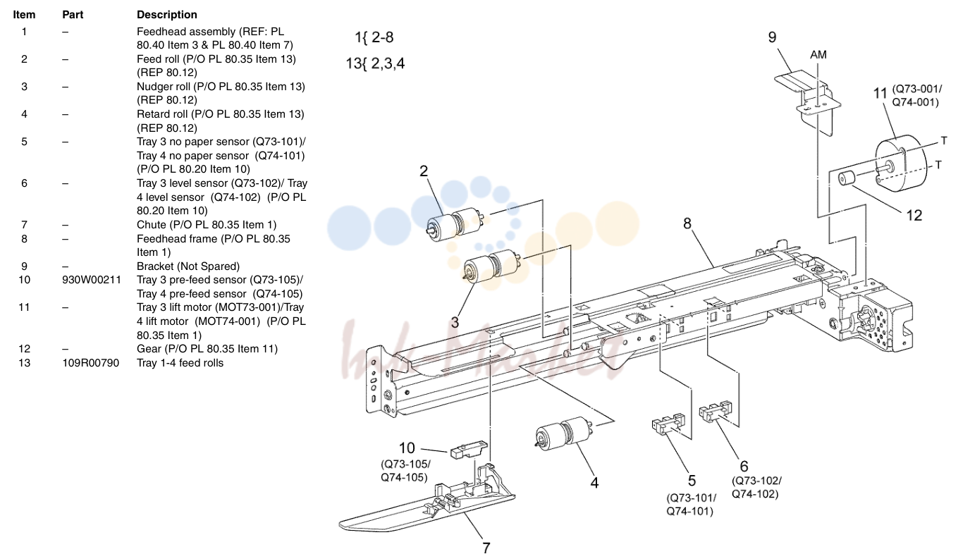 2TM Tray 3 & 4 Feedhead в сборе