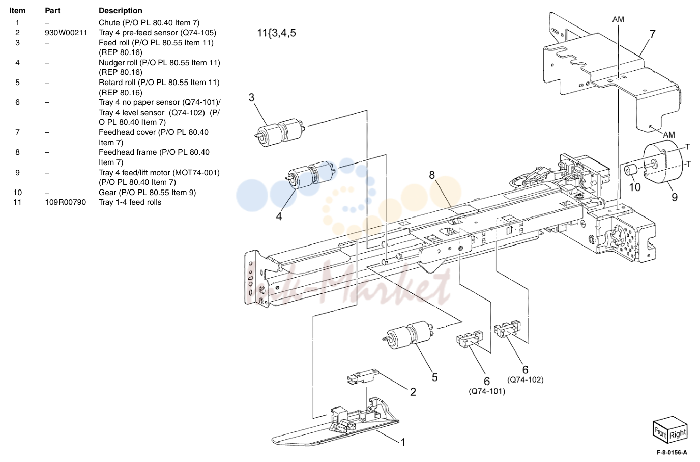 57. TTM Tray 4 Feedhead в сборе