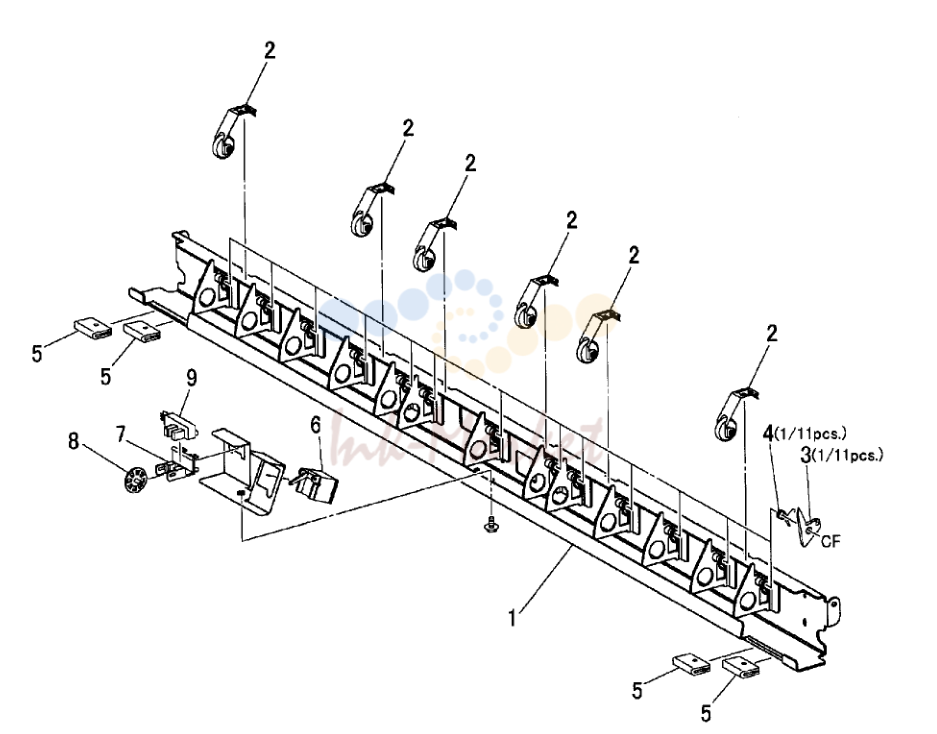 верхний выход Baffle Component
