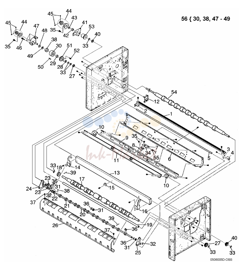 Registration, Paper, Mid-Transport Rollers and Clutches