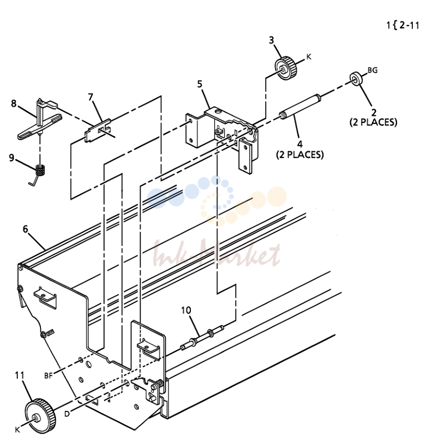 Roll Supply Drawer Components (Part 1 of 4)