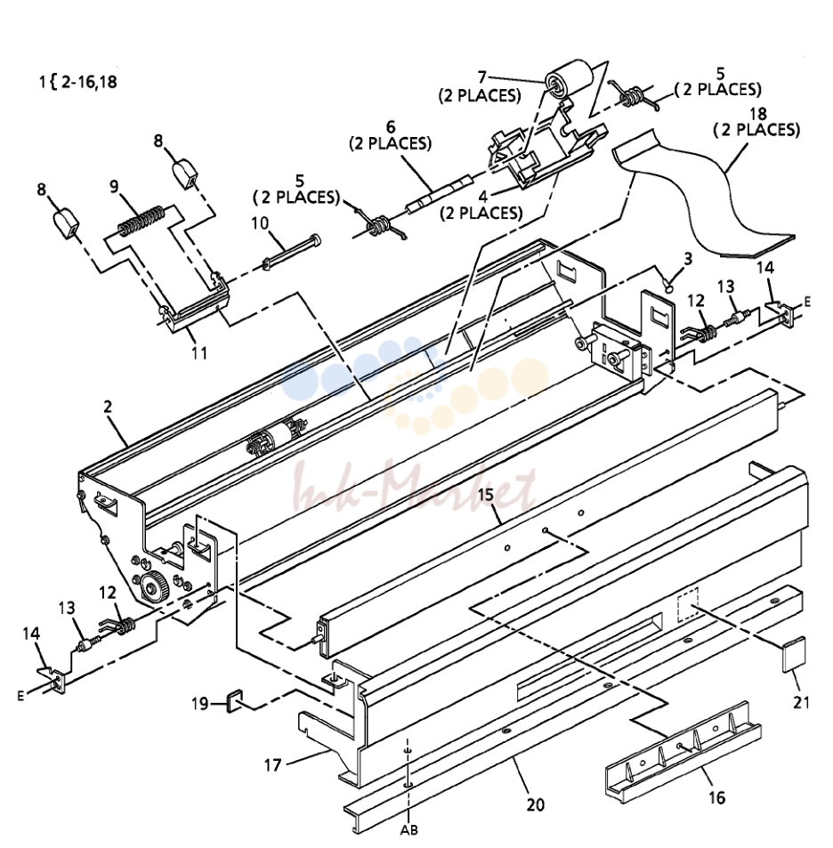 Roll Supply Drawer Components (Part 3 of 4)