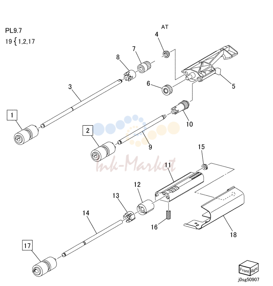 Tray 1/2 подачи Roll, Nudger Roll, тормозной Roll