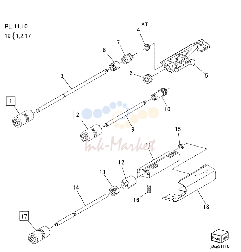 Tray 3/4 подачи/Nudger/тормозной Roll