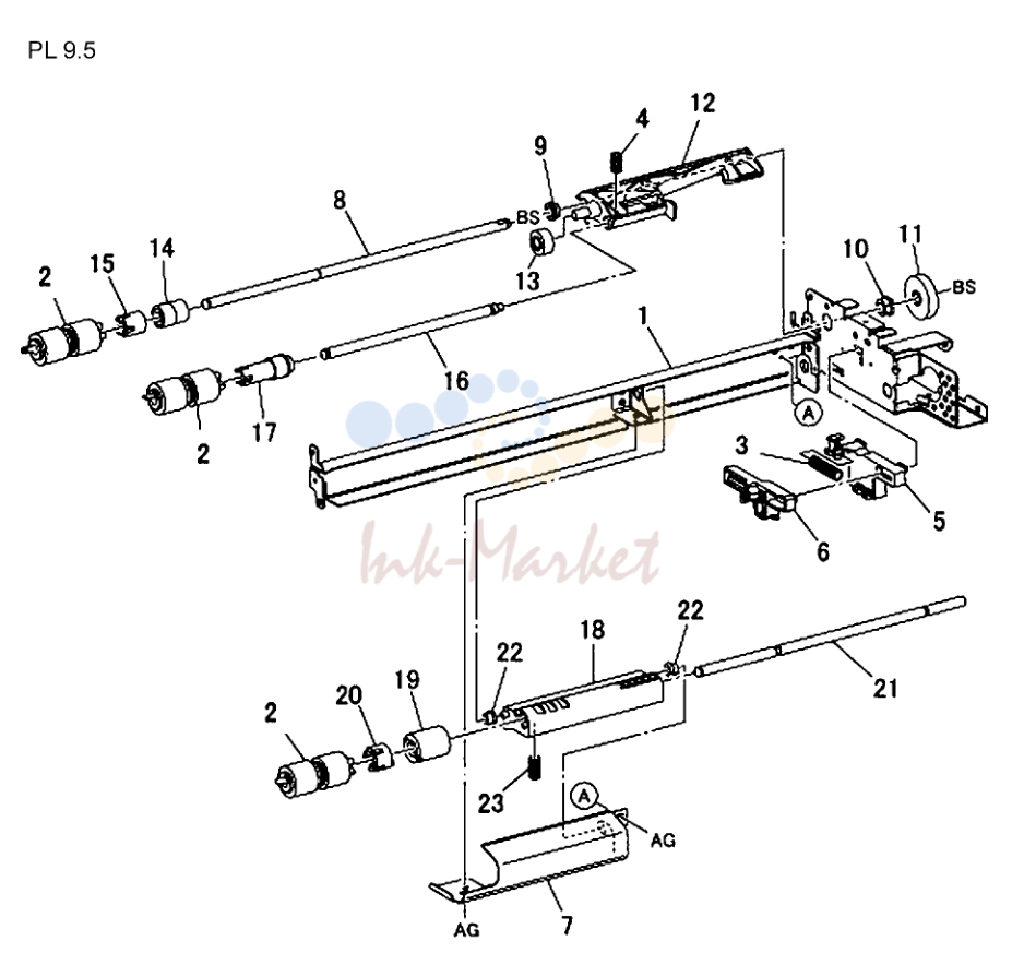 Tray 1 Feeder в сборе (2 of 2)