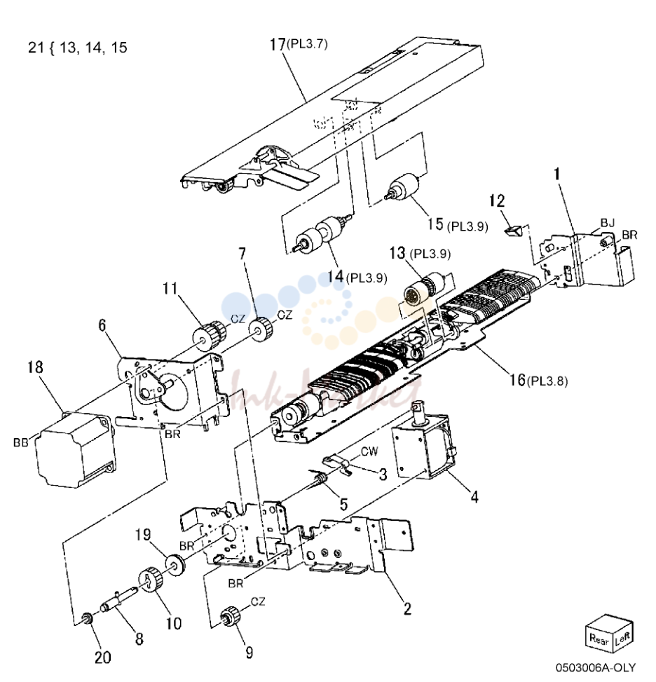 Tray 5 / Bypass Feeder Component