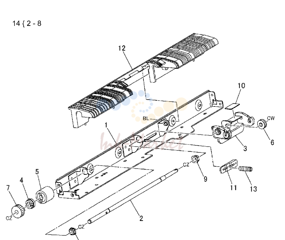 Tray 5 / Bypass нижний Feeder Component