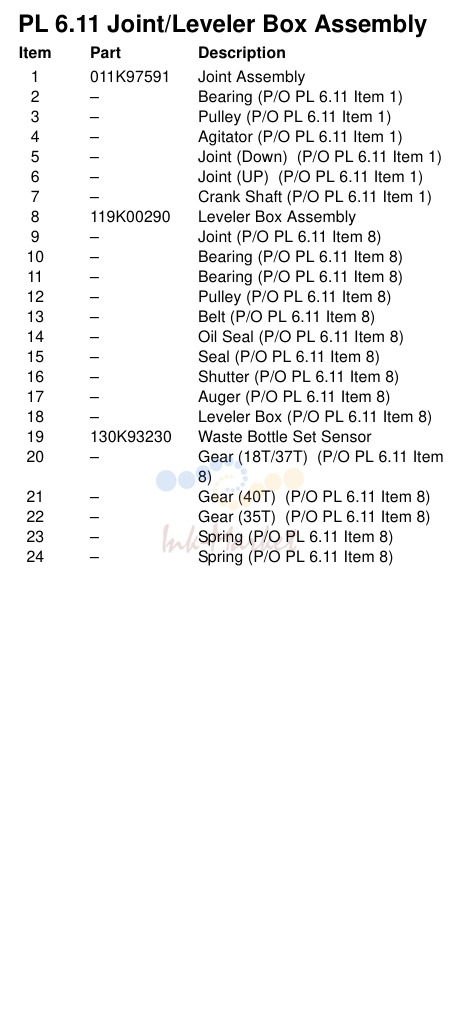 Joint/Leveler Box в сборе